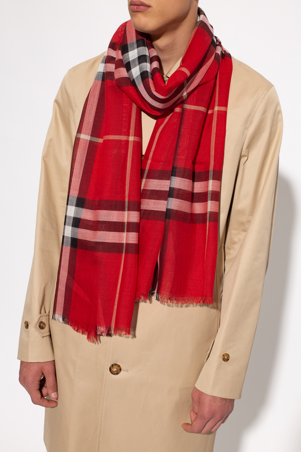 Red Checked scarf burberry ASZCZE SchaferandweinerShops GB burberry ASZCZE Furley Camel Check